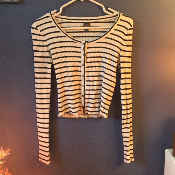 Tops - Striped Long Sleeve Shirt